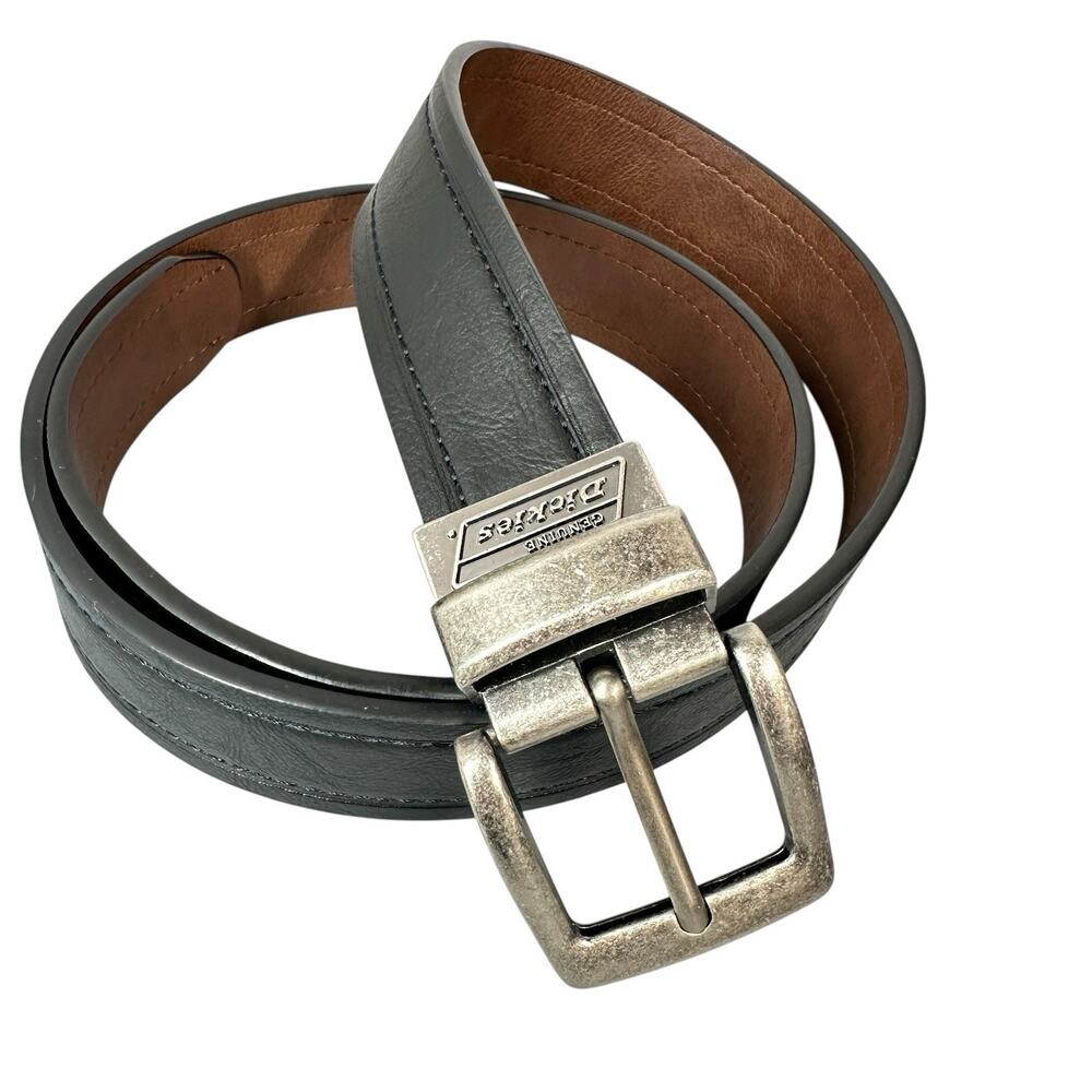 Dickies Reversible Belt Black Brown PU Coated Leather Size 40 /100